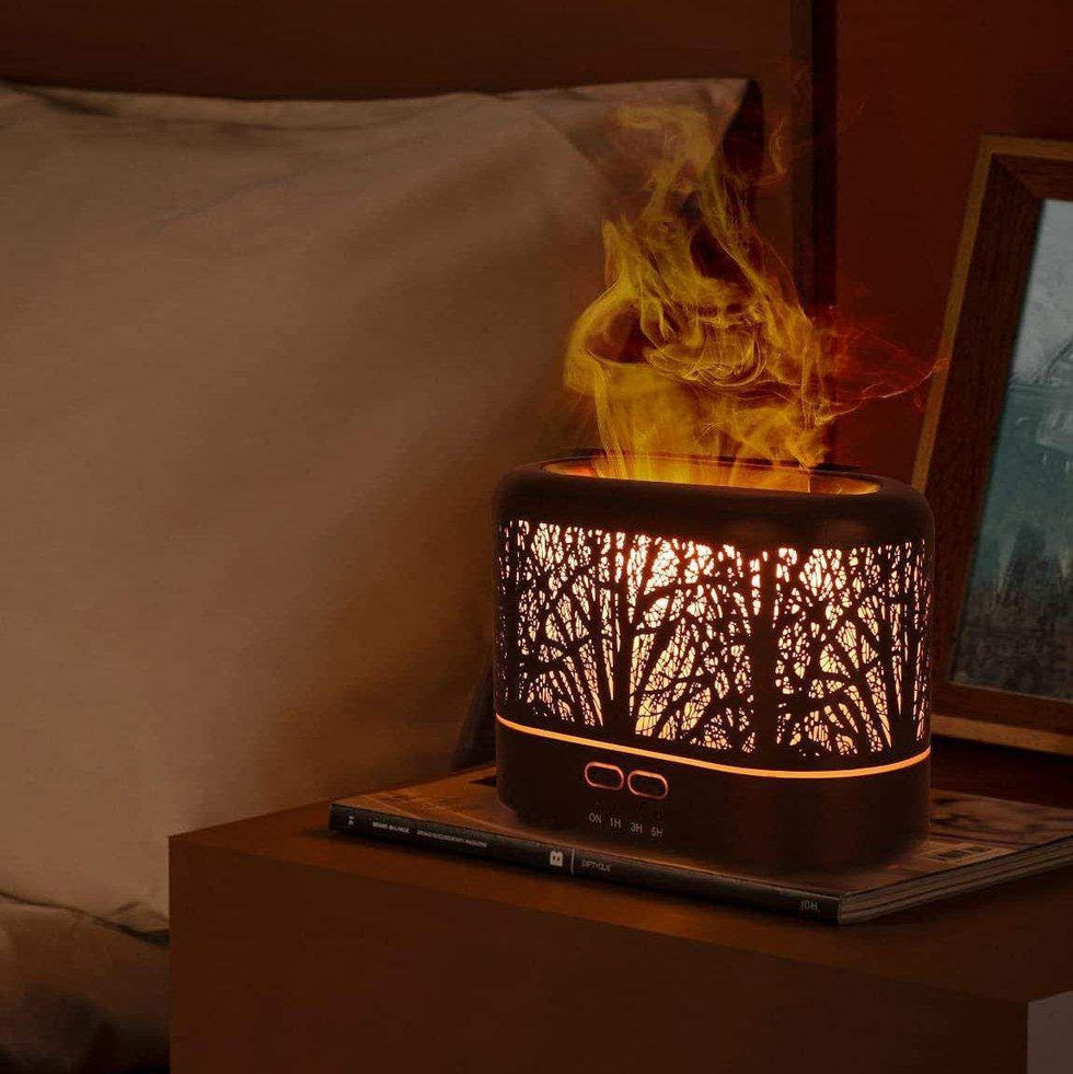 Flame Aroma Diffuser with Colorful LED Lights - Clarify.pk