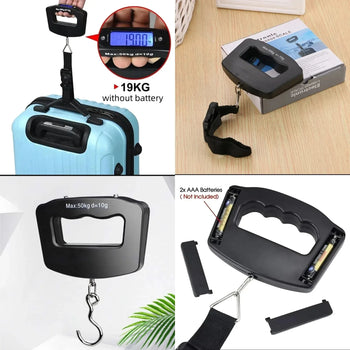 50kg/10g Portable Travel Luggage Scale – Digital Handheld Weighing Scale - Clarify.pk