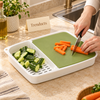 Chop & Drain Cutting Board with Draining Section