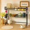 Expandable 2 Tier Over the Sink Rack - Kitchen Organizer - Clarify.pk
