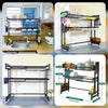 Expandable 2 Tier Over the Sink Rack - Kitchen Organizer - Clarify.pk