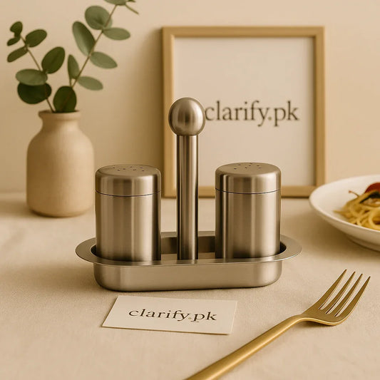 Luxury Kitchen Spice Shakers Stainless Steel Set - Clarify.pk