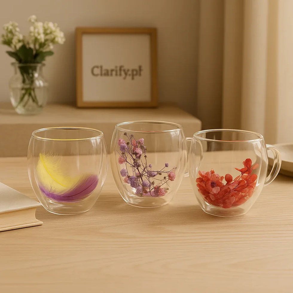 Double Wall Glass Cup - Elegant & Durable (each)