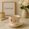 High tea floral cup set 6 pieces - Porcelain - Clarify.pk