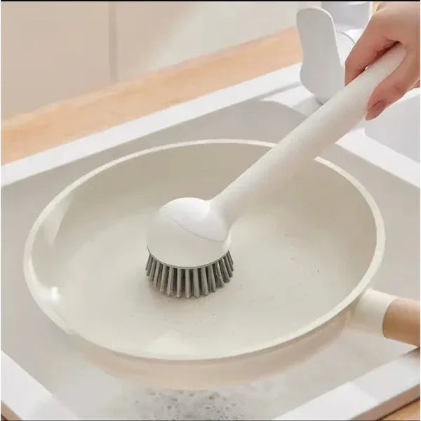 Long handle kitchen pot brush - Non-Scratch - Clarify.pk