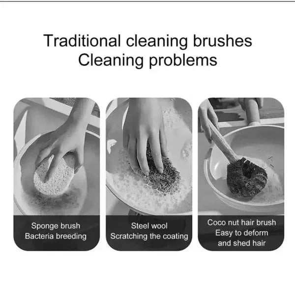 Long handle kitchen pot brush - Non-Scratch - Clarify.pk