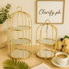 Luxury Home Decor Shelf - Elegant Gold Cage Design - Clarify.pk