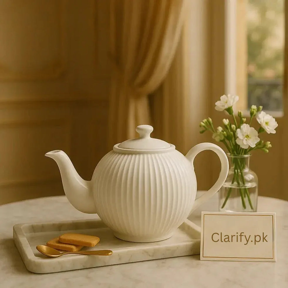 Elegant Ceramic Teapot with Lid - Stylish & Durable