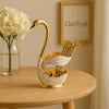 Swan Figurine Home Decor with Gold Finish