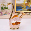 Swan Figurine Home Decor with Gold Finish