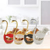 Swan Figurine Home Decor with Gold Finish
