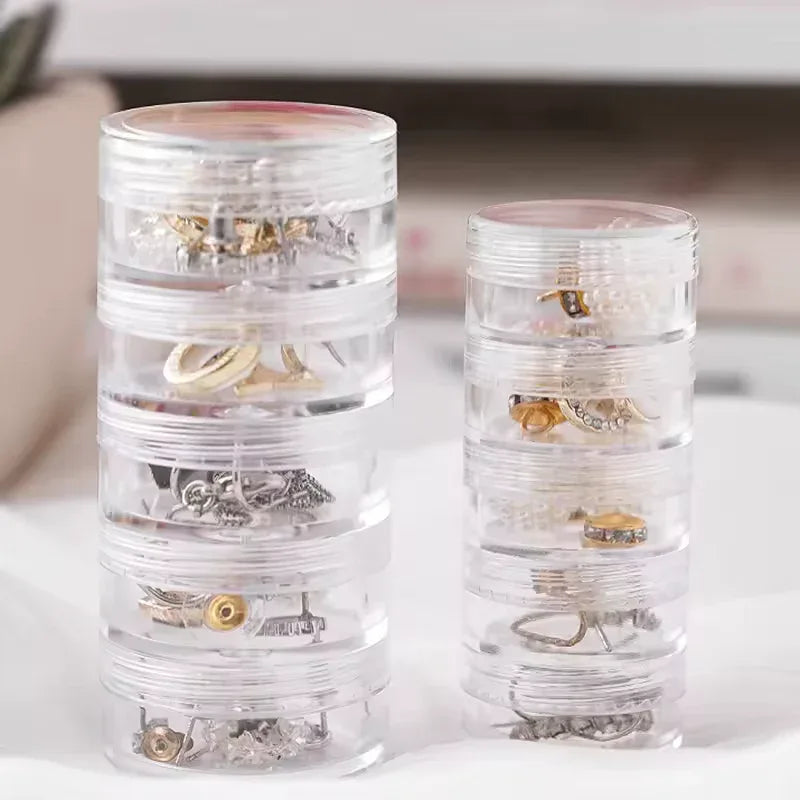 5 Layer Jewelry Storage Box Clear Organizer - Clarify.pk