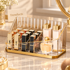 Clear Gold-Trim Lipstick & Cosmetic Organizer