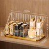 Clear Gold-Trim Lipstick & Cosmetic Organizer