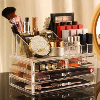 Clear Makeup Organizer with Drawers - Durable & Spacious - Clarify.pk