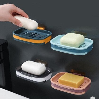 Anti-Slippery Soap Tray - Self-Draining Dish Holder