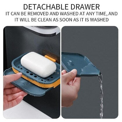 Anti-Slippery Soap Tray - Self-Draining Dish Holder