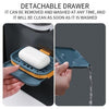 Anti-Slippery Soap Tray - Self-Draining Dish Holder