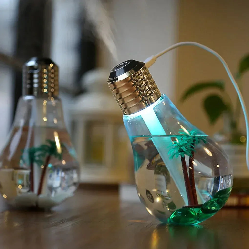Colorful Bulb Humidifier with LED Light - Clarify.pk