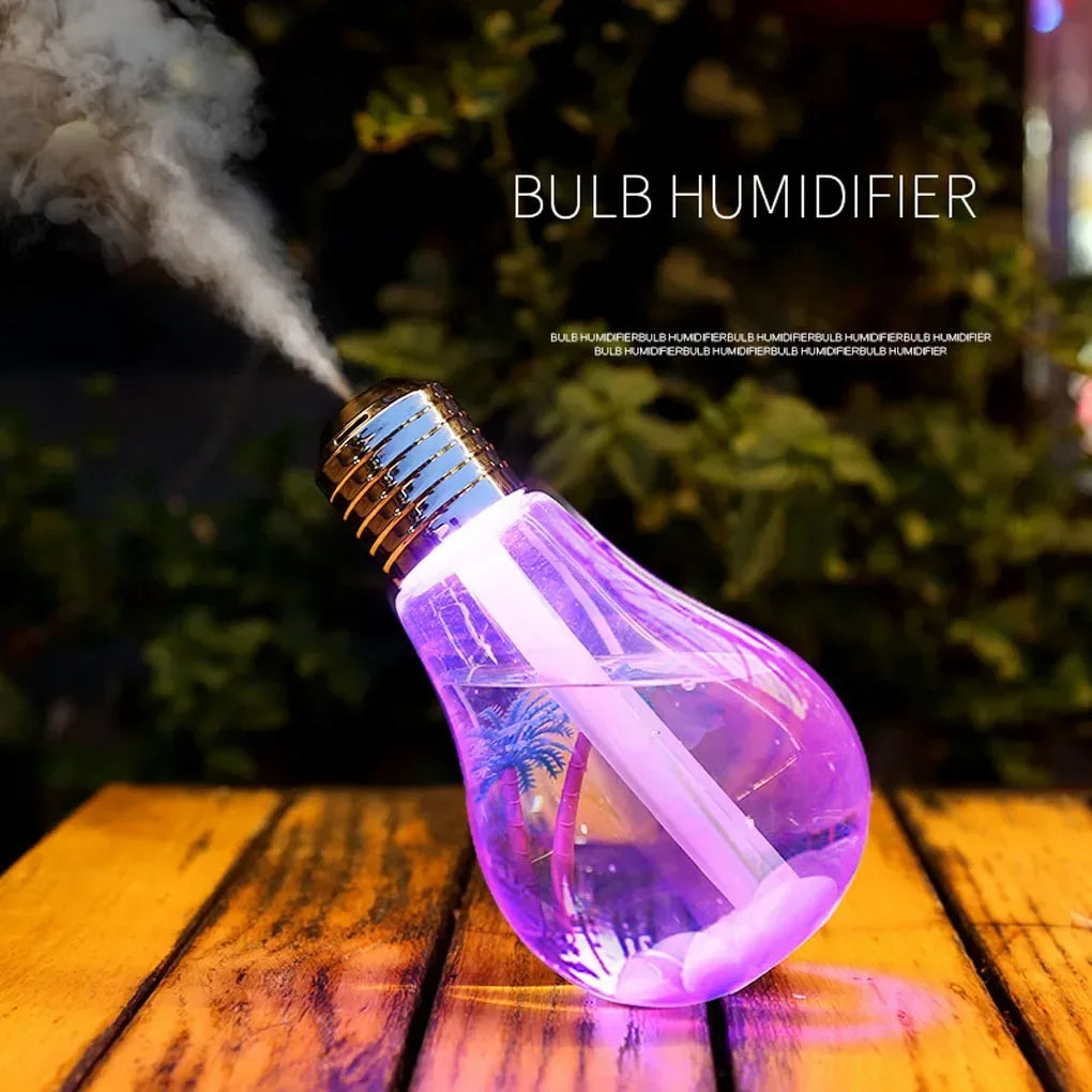 Colorful Bulb Humidifier with LED Light - Clarify.pk