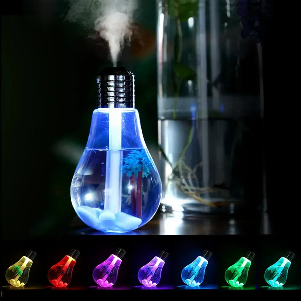 Colorful Bulb Humidifier with LED Light