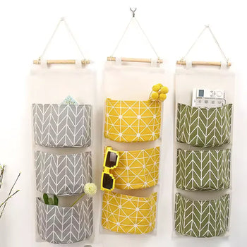 Hanging Wall Storage Organizer with 3 Pockets - Clarify.pk