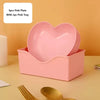 Pack of 10 Colorful Heart Dish Pack Plastic Plates - Clarify.pk