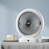 Colorful LED Desk Fan with Air Circulation - Clarify.pk