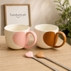 Couple Heart Mug Gift Set with Spoons – 2 pieces set