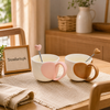 Couple Heart Mug Gift Set with Spoons – 2 pieces set