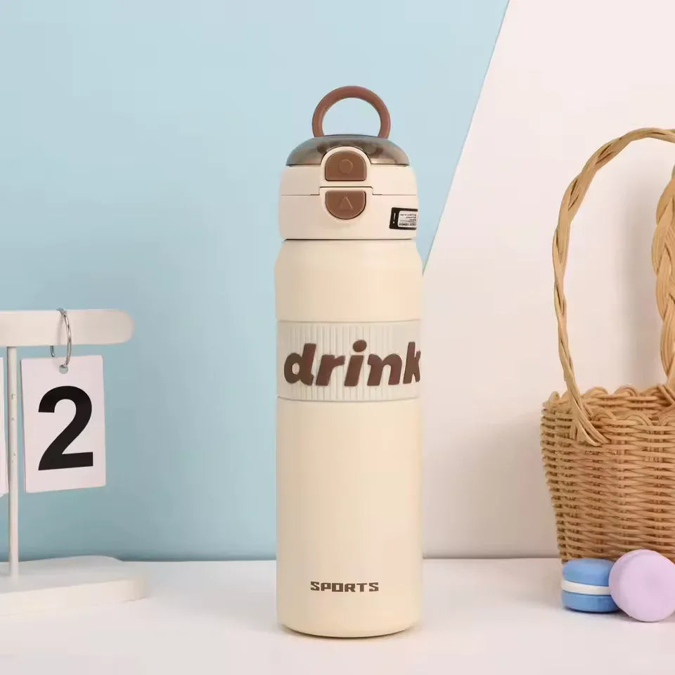 Stainless Steel Sports Water Bottle - Durable & Leakproof - Clarify.pk