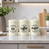 Tea Coffee Sugar Metal Jar Set – 3Pcs