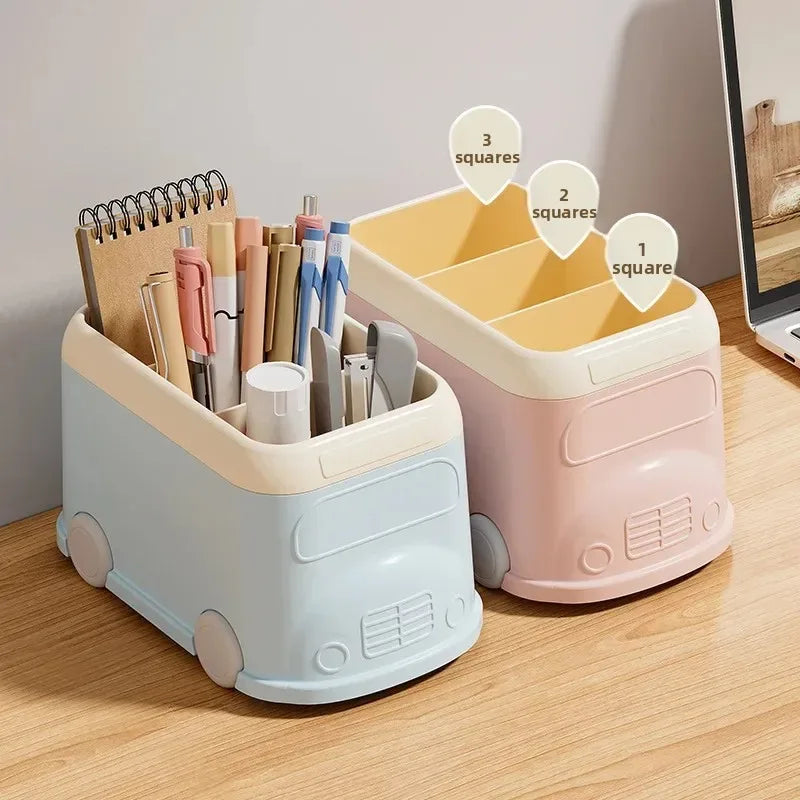 Creative Desktop Pen Holder in Fun Bus Design