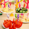 6 pieces Creative Fruit Forks Set with Colorful Bird Stand - Clarify.pk