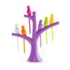 6 pieces Creative Fruit Forks Set with Colorful Bird Stand - Clarify.pk