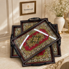 Crimson Persian Medallion 3-Piece Fibre Tray Set