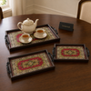 Crimson Persian Medallion 3-Piece Fibre Tray Set