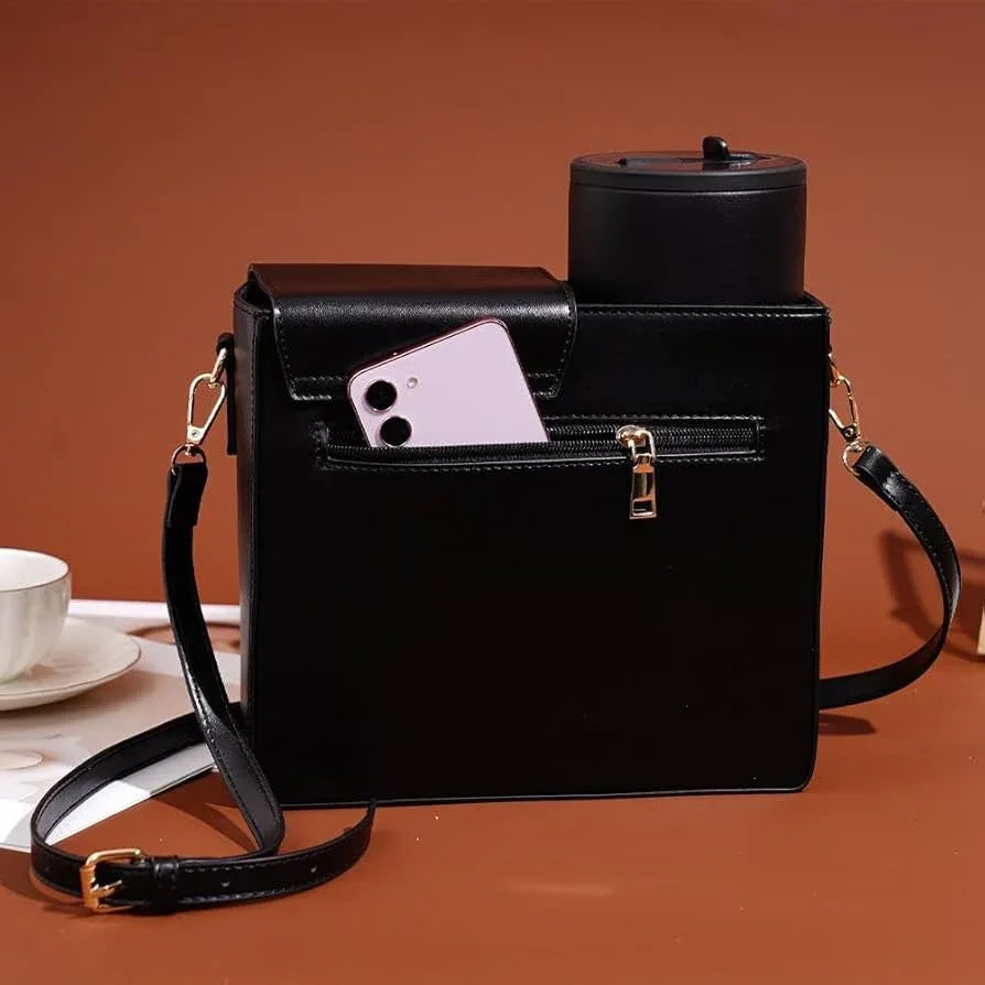 Crossbody Water Bottle Carrier Bag with Pocket - Clarify.pk