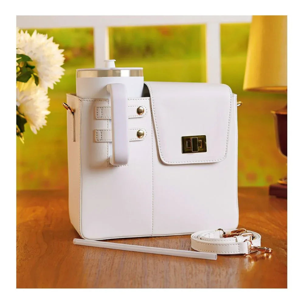 Crossbody Water Bottle Carrier Bag with Pocket - Clarify.pk