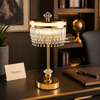 Crystal Fringe Gold-Tone Table Lamp