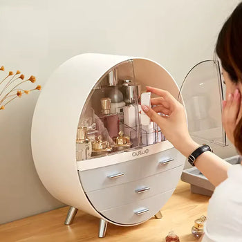 Makeup Organizer with Dust Cover - Stylish Storage - Clarify.pk
