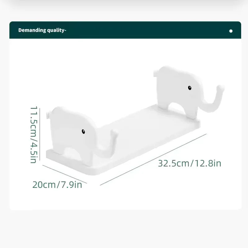 Cute Animal Design Wall Organizer Shelf - Clarify.pk