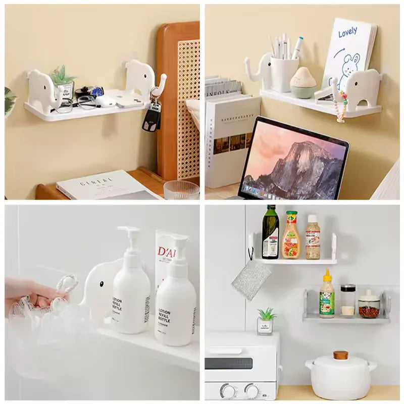 Cute Animal Design Wall Organizer Shelf - Clarify.pk