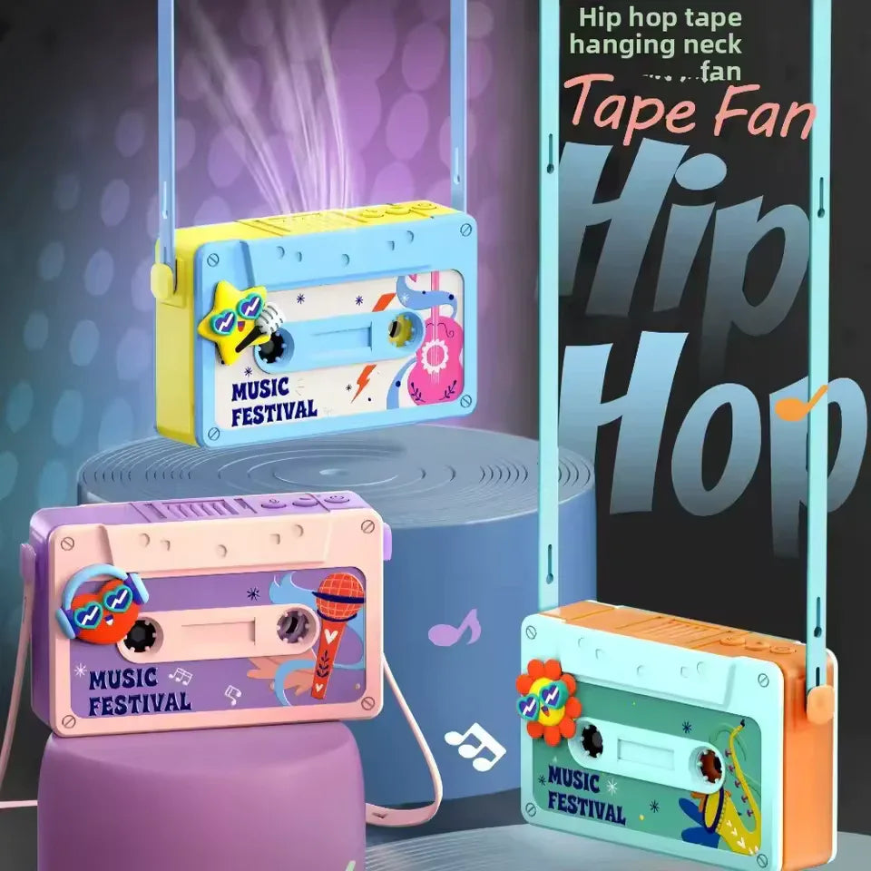 Cute Cartoon Hanging Fan Hip Hop Tape Style