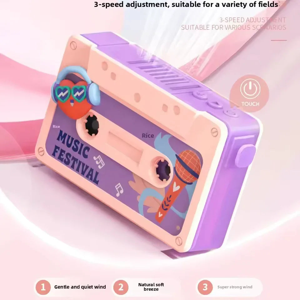 Cute Cartoon Hanging Fan Hip Hop Tape Style