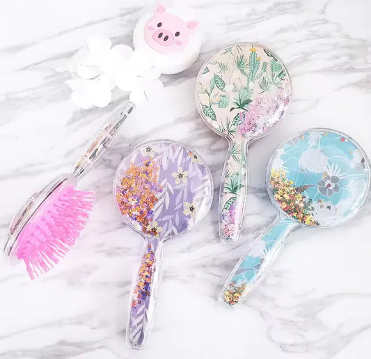 Cute Children Hair Brush with Floral Designs