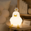 Cute Flower Duck Silicone Tap-Control Night Lamp