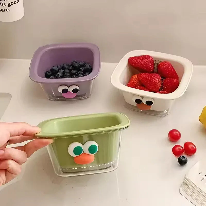 Cute Fruit Drain Basket with Water Collector