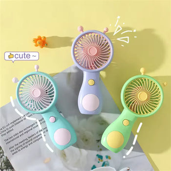 Portable Mini Fan USB Rechargeable - Cute & Compact - Clarify.pk