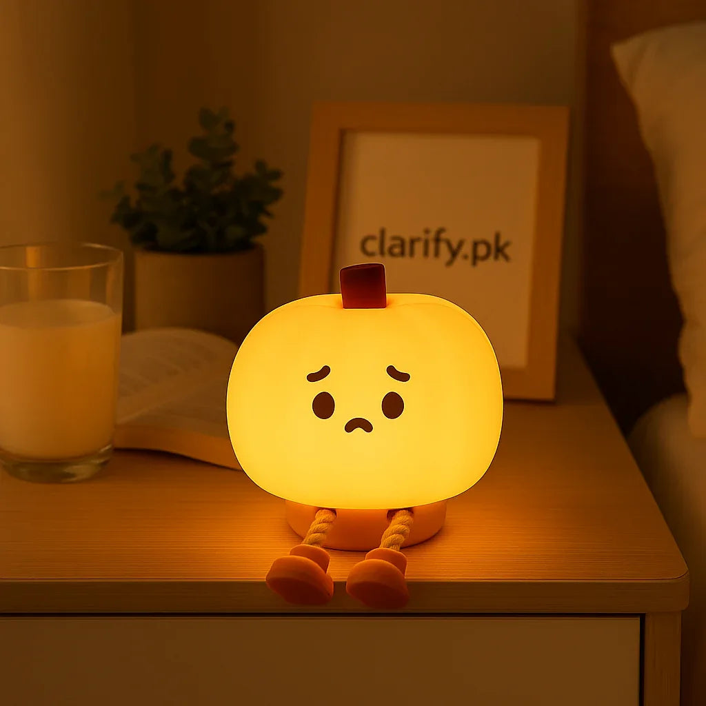 Cute Silicone Pumpkin Night Light - Clarify.pk